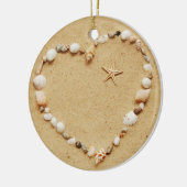 Seashell-Herz mit Starfish Keramikornament (Links)