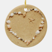 Seashell-Herz mit Starfish Keramikornament (Hinten)