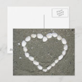 Seashell Herz Postkarte (Vorne/Hinten)