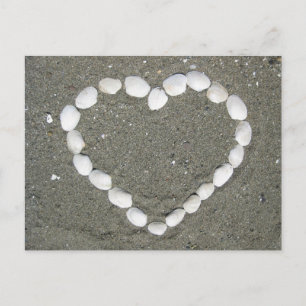 Seashell Herz Postkarte