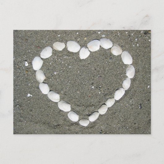 Seashell Herz Postkarte (Vorderseite)