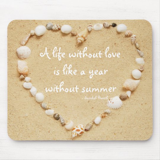 Seashell Herz Sprichwort Mousepad Zazzle De