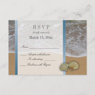 Seashell-Hochzeit in Urlaubsort DIY UAWG RSVP Karte
