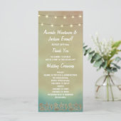 Seashell-Hochzeitsprogramme für das Tropische Star Programm (Stehend Vorderseite)