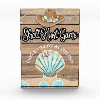Seashell Hunt Sign Fotoblock