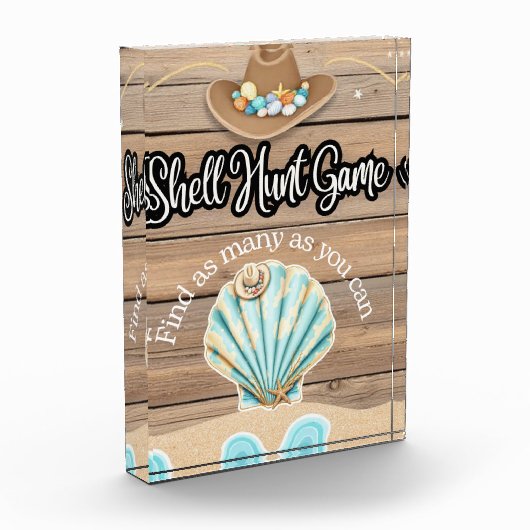 Seashell Hunt Sign Fotoblock (Links)
