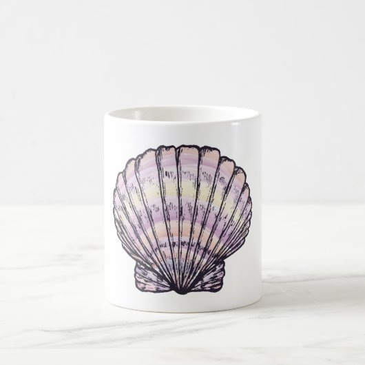 Seashell Illustration Coffee Tasse (Mittel)