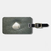 Seashell im Sand: Ein salziges Souvenir Gepäckanhänger (Vorderseite horizontal)