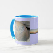 Seashell im Sonnenuntergang färbt Tasse (Vorderseite Links)