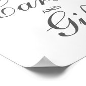 Seashell Imitate Gold Foil | Hochzeitszeichen für  Poster (Ecke)