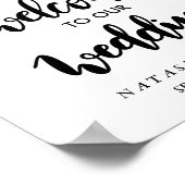 Seashell Imitate Gold Foil | Hochzeitszeichen Poster (Ecke)