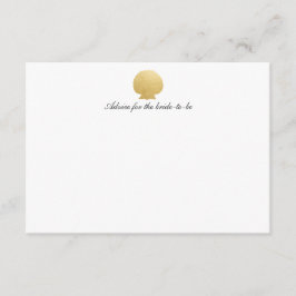 Seashell Imitate Gold Foil | Ocean Wedding Advice Hinweiskarte
