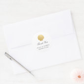 Seashell Imitate Gold Foil | Ocean Wedding Vielen Runder Aufkleber (Umschlag)