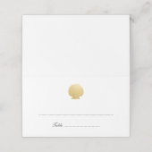 Seashell Imitats Gold Foil Ocean Wedding Escort Ca Platzkarte (Außenseite Aufgefaltet)