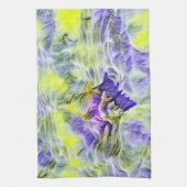 Seashell in blauem lila Aquarellbild Geschirrtuch (Vertikal)