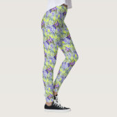 Seashell in blauem lila Aquarellbild Leggings (Rechts)