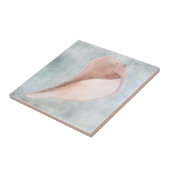 Seashell in Creme und Coastal Blue Pastel Fliese (Seite)