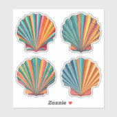 Seashell Kaleidoscope Aufkleber (Blatt)