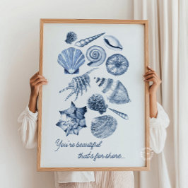 Seashell Kinderzimmer Personalisiertes Zitat druck Poster