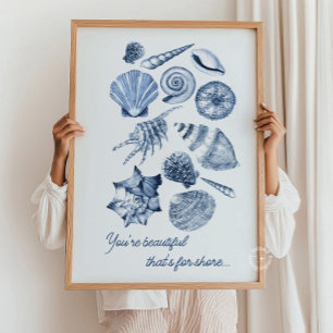 Seashell Kinderzimmer Personalisiertes Zitat druck Poster