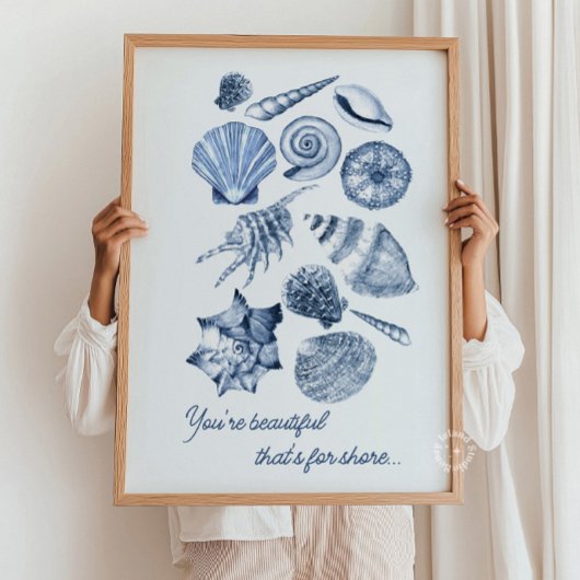 Seashell Kinderzimmer Personalisiertes Zitat druck Poster