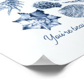 Seashell Kinderzimmer Personalisiertes Zitat druck Poster (Ecke)