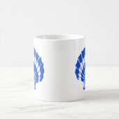 Seashell - Kobalt blau und weiß Kaffeetasse (Mittel)