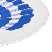 Seashell - Kobalt blau und weiß Schneidebrett (Ecke)