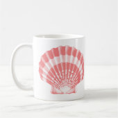 Seashell - Korallen rosa und weiß Kaffeetasse (Links)