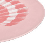 Seashell - Korallen rosa und weiß Schneidebrett (Ecke)