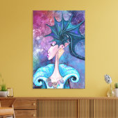 Seashell Lady Canvas Print - Malerei Leinwanddruck (Insitu (Wohnzimmer))