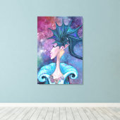Seashell Lady Canvas Print - Malerei Leinwanddruck (Insitu (Holzboden))