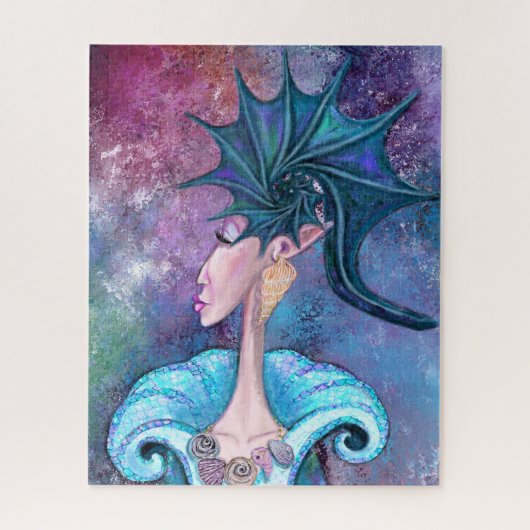 Seashell Lady Jigsaw Puzzle - Malerei (Vertikal)