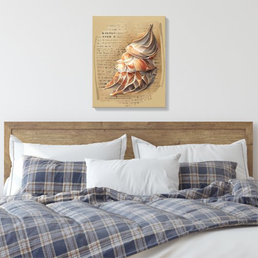 Seashell Leinwanddruck (Insitu (Schlafzimmer))