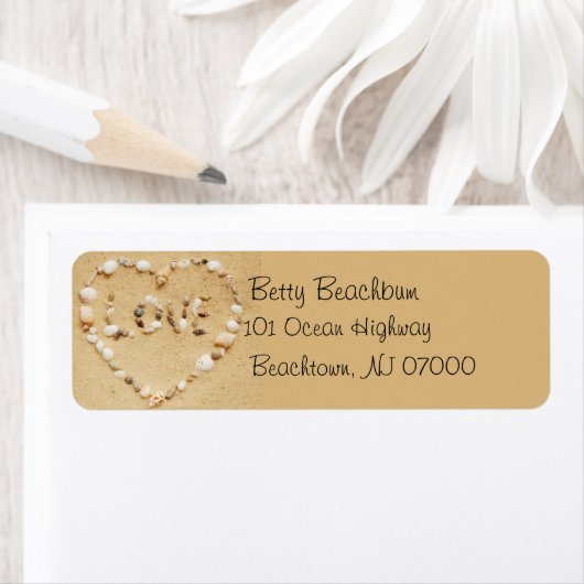 Seashell Liebe Address Labels (Insitu)