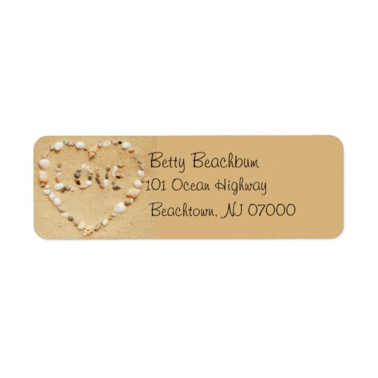Seashell Liebe Address Labels (Vorne)