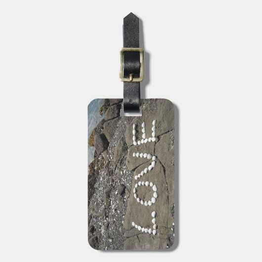 Seashell Liebe am Strand Gepäckanhänger (Vorderseite vertikal)