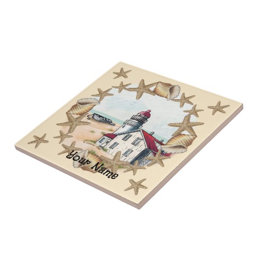 Seashell Lighthouse Fliese (Seite)