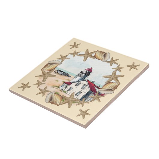 Seashell Lighthouse Fliesen (Seite)