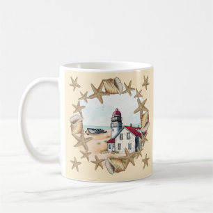 Seashell Lighthouse Kaffeetasse
