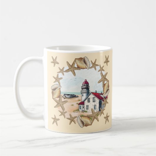 Seashell Lighthouse Kaffeetasse (Links)