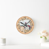 Seashell Lighthouse Runde Wanduhr (Zuhause)