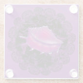 Seashell Lila Glasuntersetzer (Rückseite)