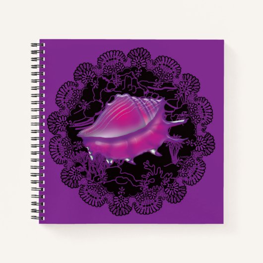Seashell Lila Notizblock (Vorderseite)