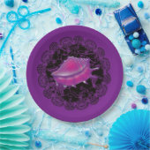 Seashell Lila Pappteller (Party)