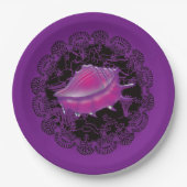 Seashell Lila Pappteller (Vorderseite)