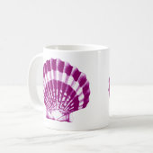 Seashell - lila und weiß kaffeetasse (Vorderseite Links)