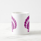 Seashell - lila und weiß kaffeetasse (Mittel)