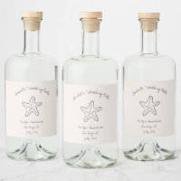 Seashell Liquor Flasche Etikett Bachelorette Dekor