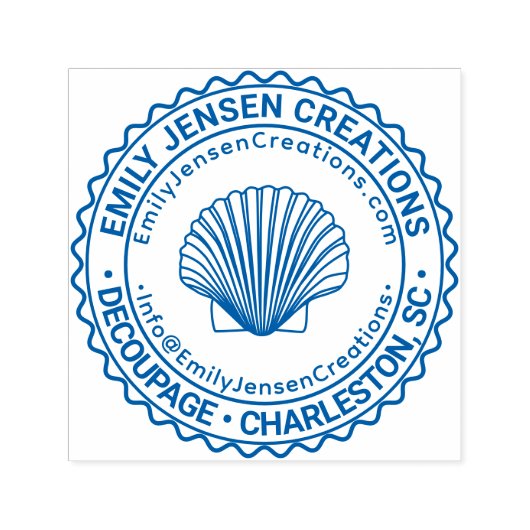 Seashell Logo Firmenname URL E-Mail-Adresse #S Permastempel (Design)
